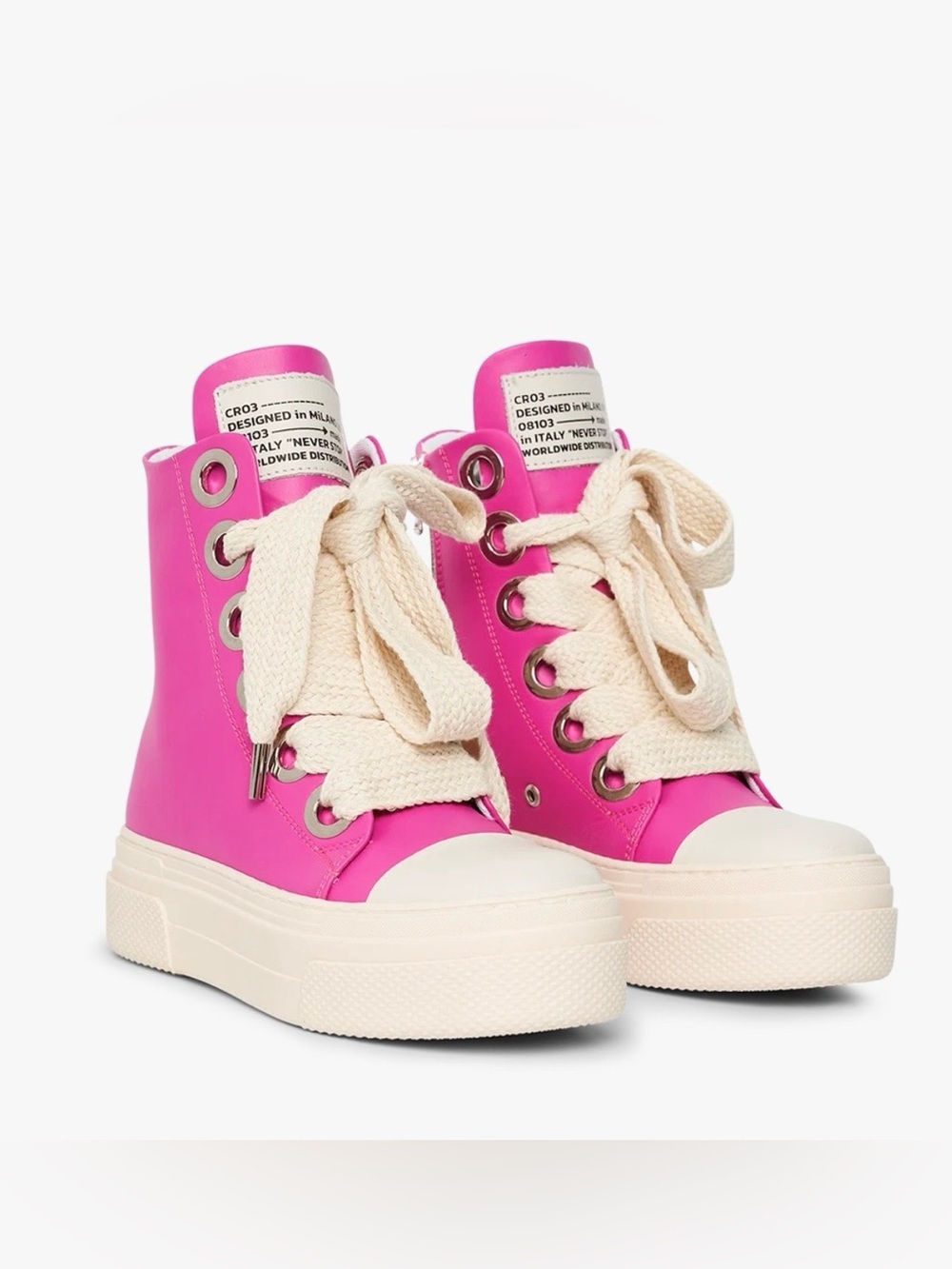 Cristianzerotre Calipso 300 Fuchsia Leather Sneakers